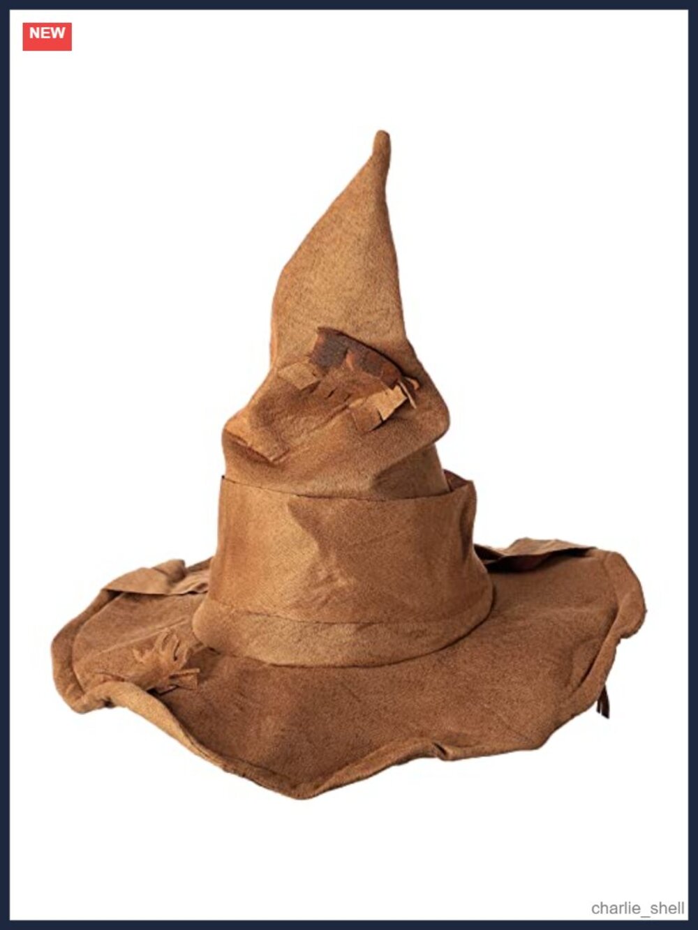 Scarecrow Costume Hat Flannelette Pointed Wizard Cap Halloween Cosplay